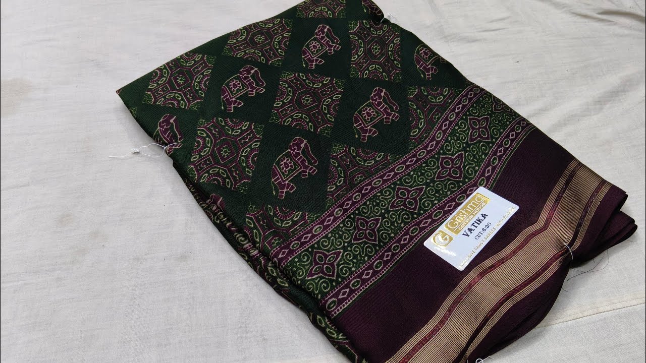 मेरी बहनों के लिए सॉफ्ट कॉपर में वाटिका कैटलॉग की साड़ी#bandhani #banarasi #organzasaree #cotton 