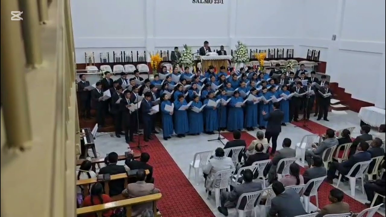 Coro IEP Oruro Central. Cristo rompe cadenas. En la iglesia de Challapata. 