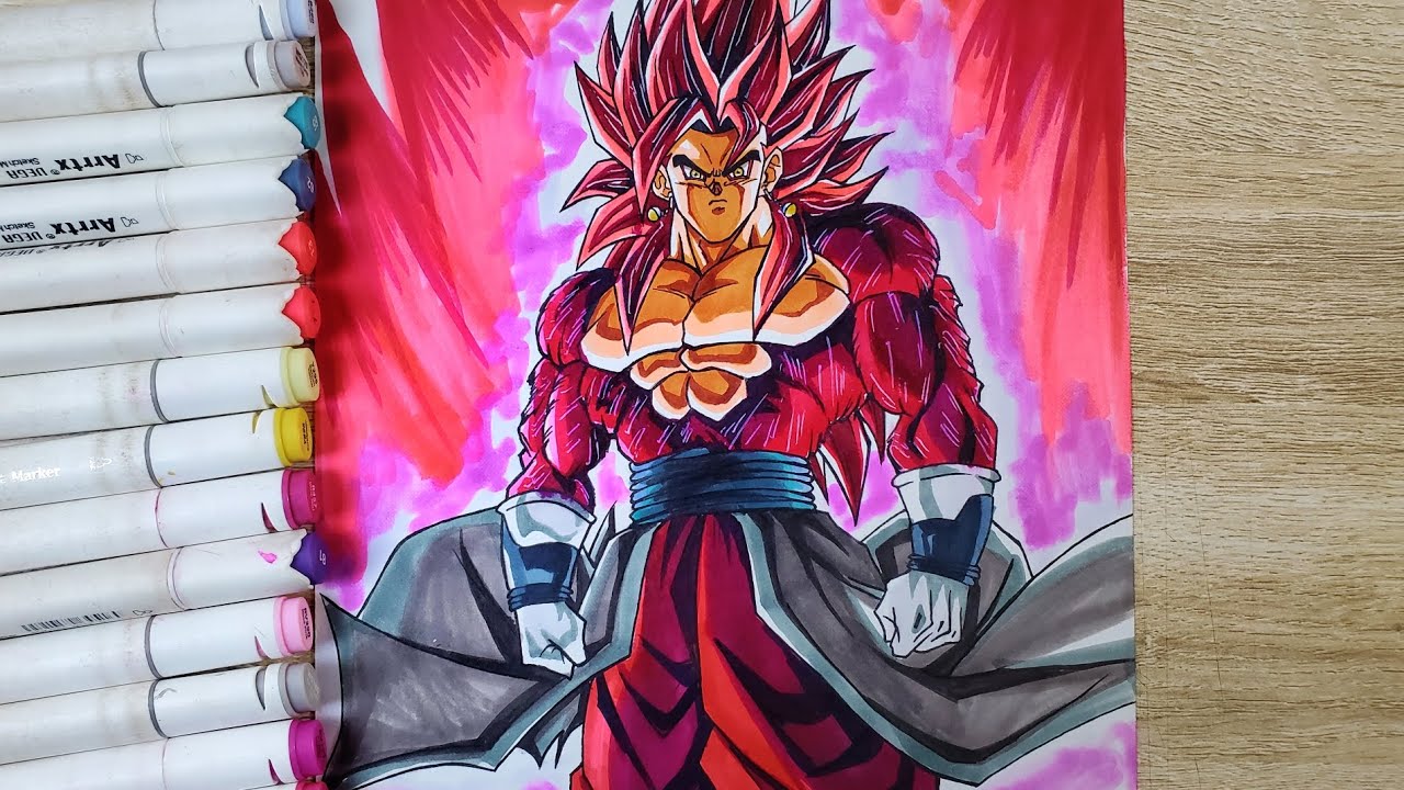 How to Draw Xeno Vegito Super saiyan 4 Limit Breaker🔥[ Dragonball Hero ]