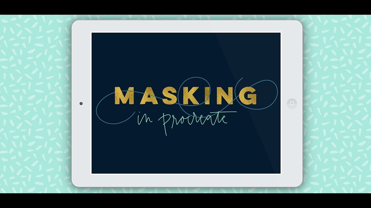 Надпись на iPad: маскировка в Procreate