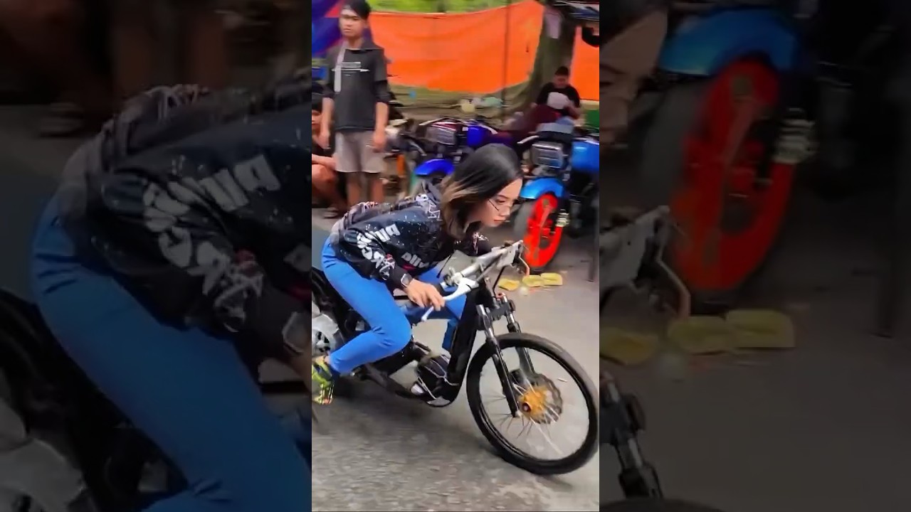 joki cantik dengan mio 500cc😎tembus 0.6 detik jarak 500m🔥#dragrace #dragracing #dragbike #ytshorts