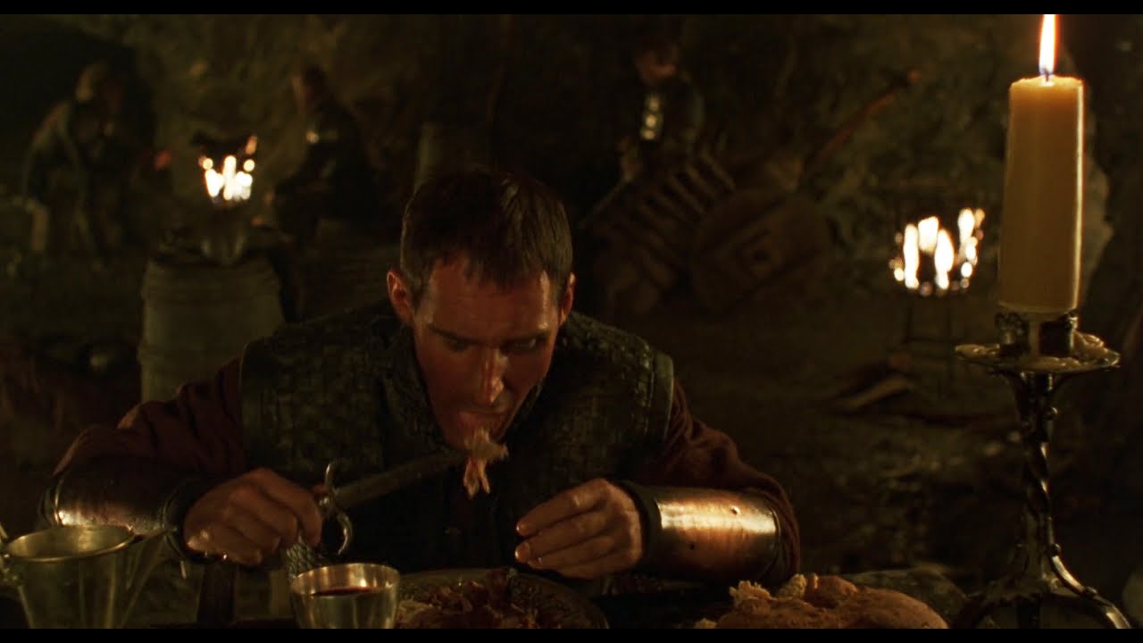 First Knight (1995) - Eat Dinner With Dagger In Cave scene
