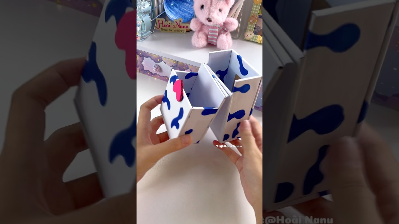 DIY pencil box from carton(cre ideas:mukta_art_craft) #diy #craft #shorts #shortvideo