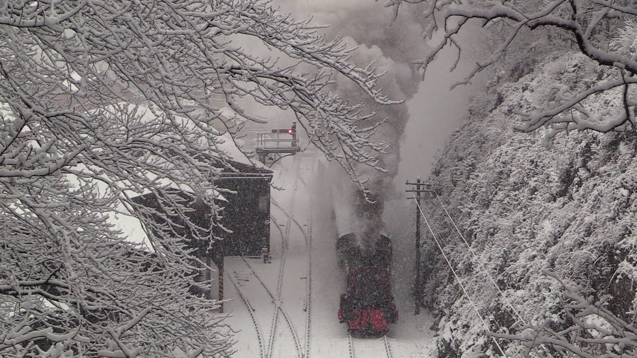 2333 David Barks through the Snow on the Lakeside and Haverthwaite Tinsel Train 2/12/23.