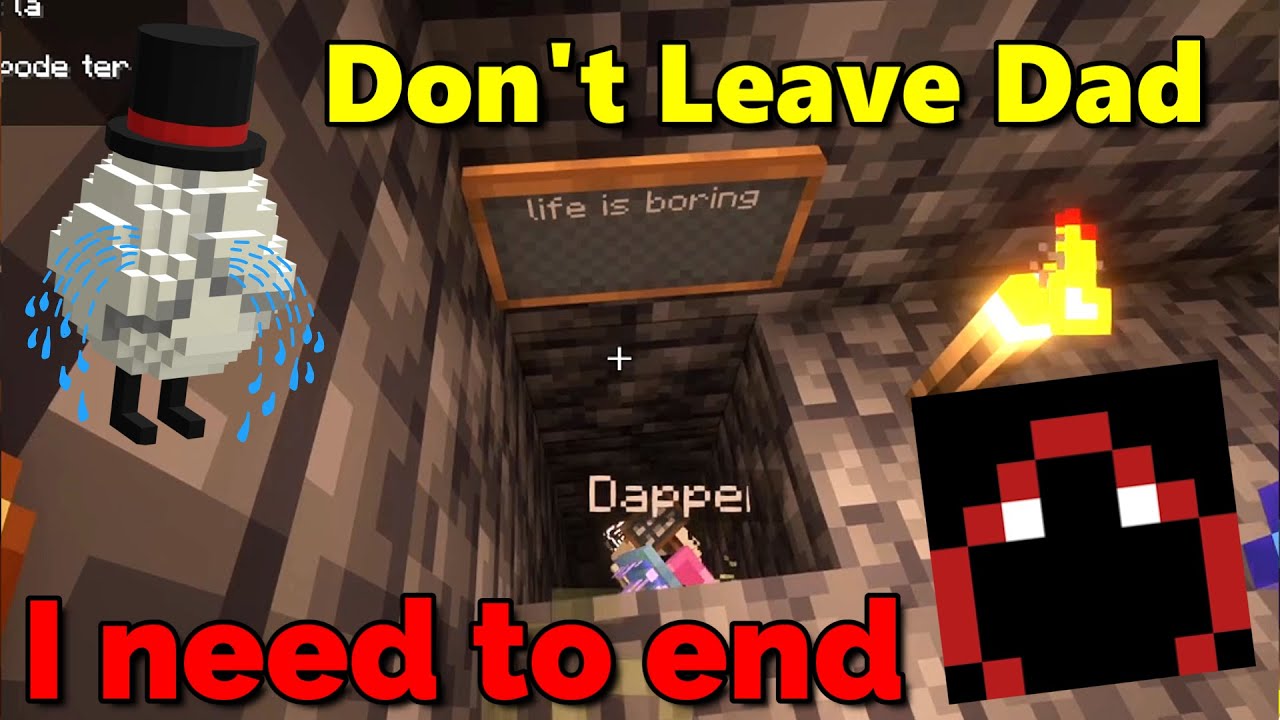Dapper плачет, когда Badboyhalo пытается выйти из QSMP Minecraft