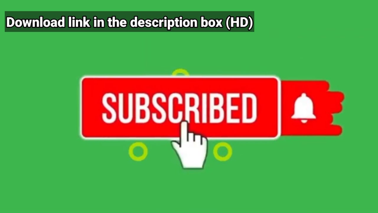 Modern YouTube Subscribed Button with Bell Notification on Green Screen &ndash; Free Download VFX