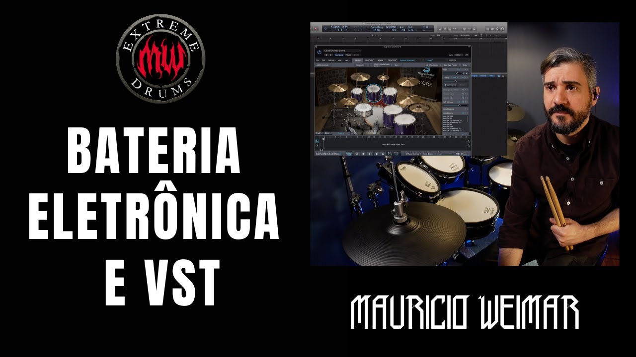 COMO GRAVAR BATERIA ELETRÔNICA COM VST (Superior Drummer 3), por Mauricio Weimar