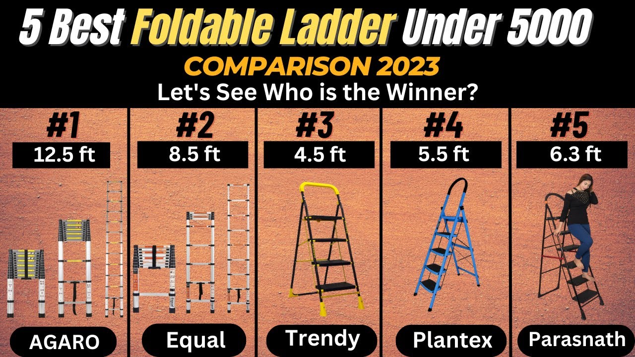 5 Best Folding Ladder Under 5000 For Home Use 2023 | Best Telescopic Ladder Review & Comparison