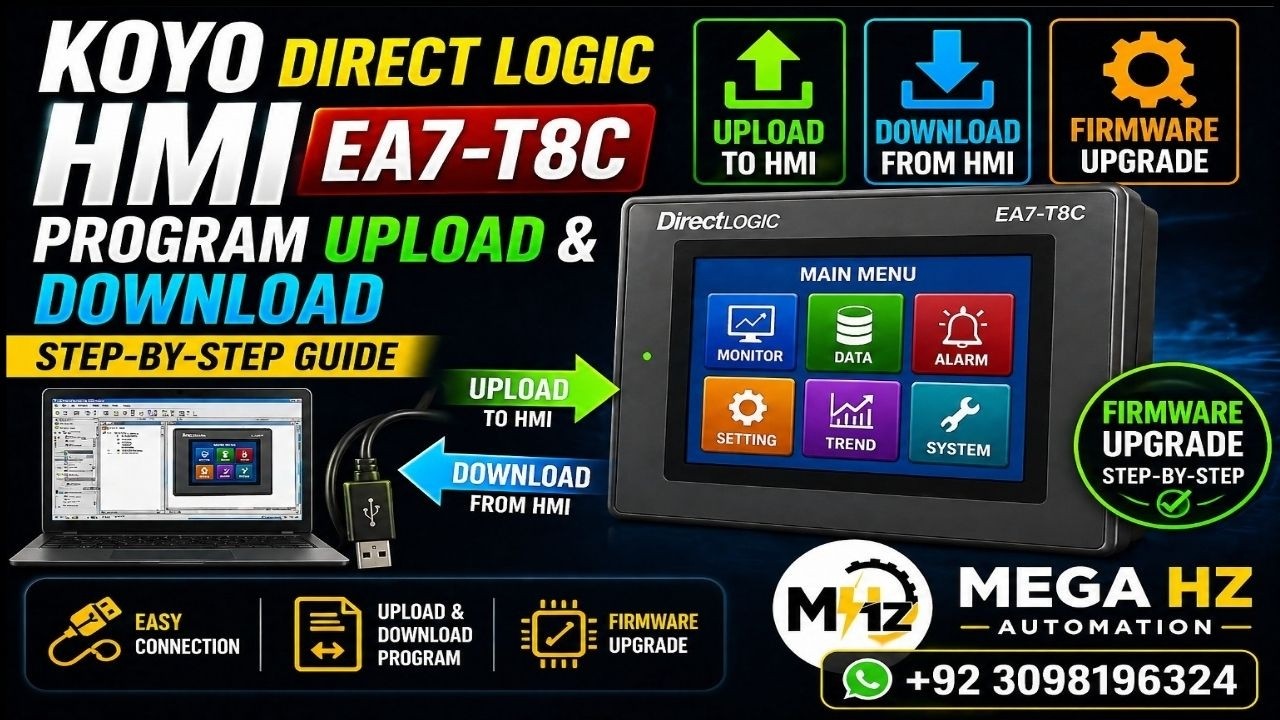 Как обновить версию прошивки и загрузить программу в Halo HDMI AutomationDirect серии EA7-T8C #Koyo