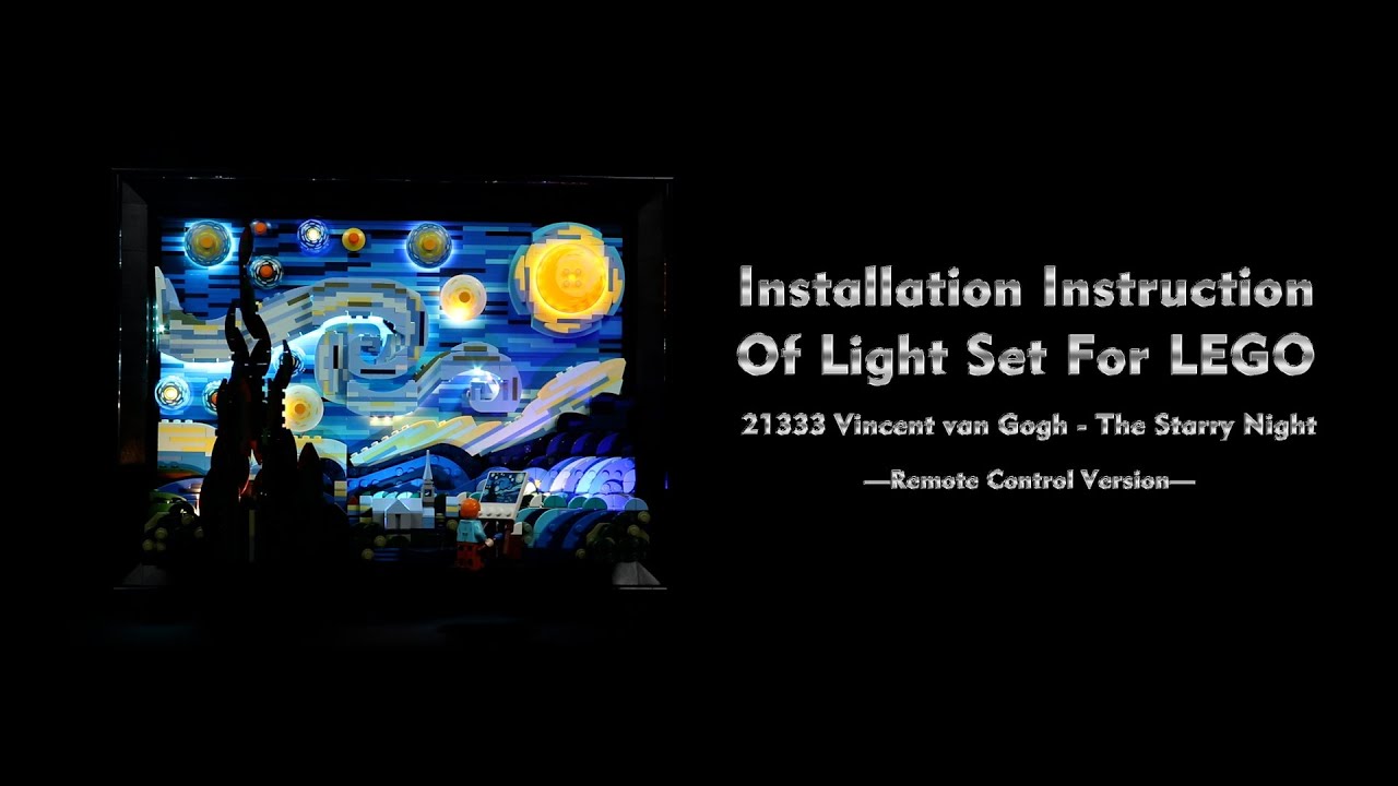 Installation Instruction Of Light Set For LEGO 21333 Vincent van Gogh - The Starry Night.
