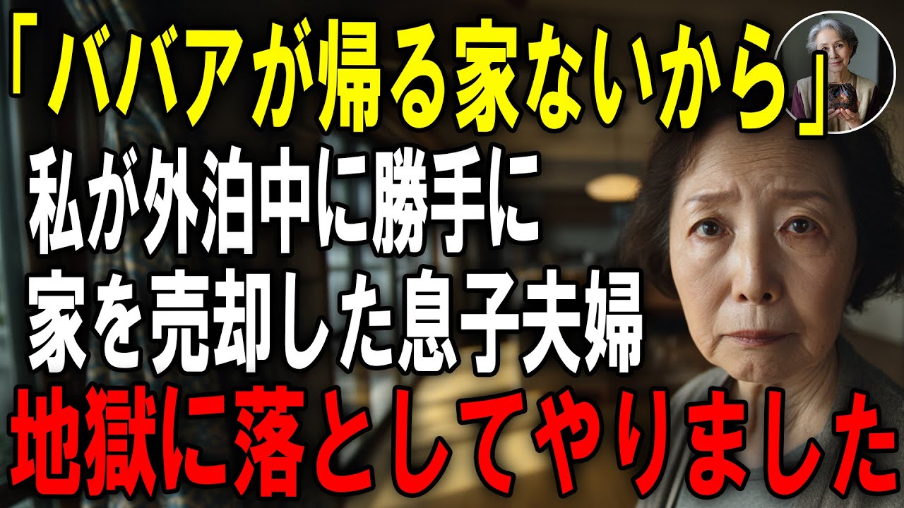 「年金しかよこさないババア」同居する私を邪魔者扱いし、外泊中に家を売却し逃亡しようとする息子夫婦。しかし、ある事実を知ると顔を息子夫婦は真っ青にして…