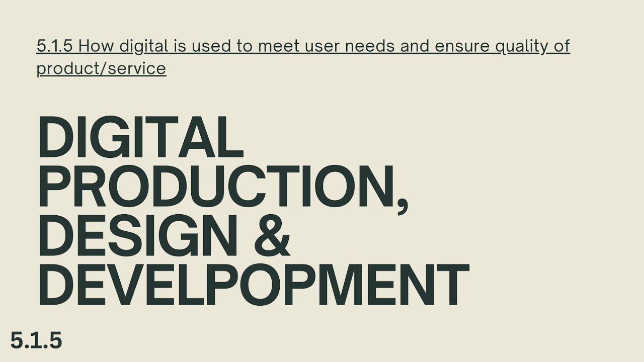 5.1.5 Meeting user needs and ensuring quality - T Level Digital