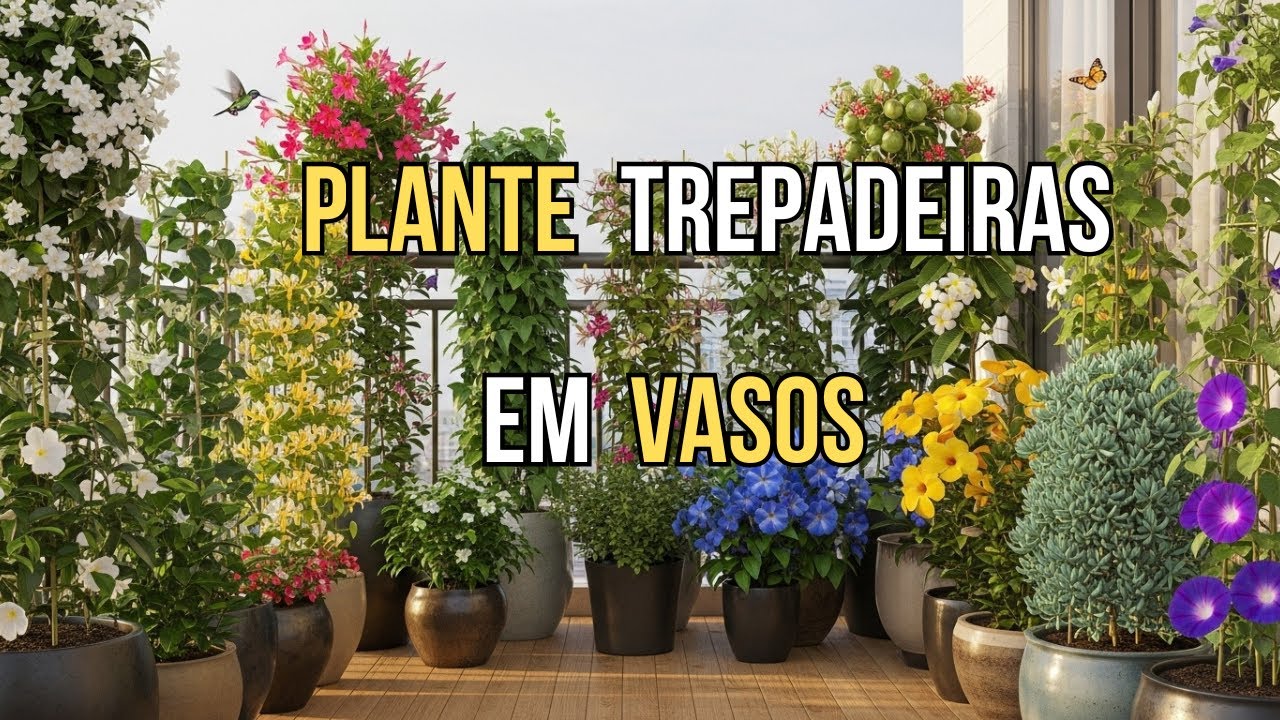 10 Plantas Trepadeira Para Cultivar Em Vasos, Locais Pequenos.