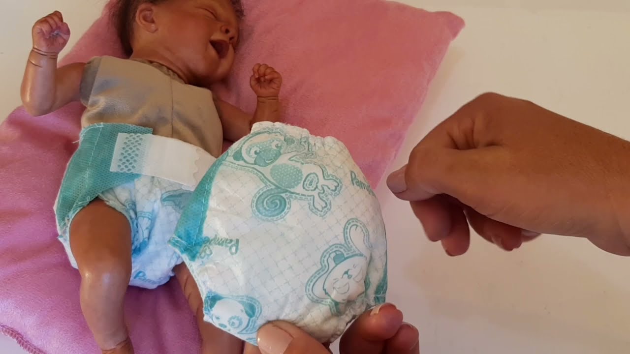 Fralda Descartável para Mini Bebê Reborn kit Salia / Molde Grátis/ DIY