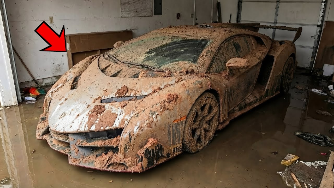 Extreme Deep Cleaning a Flooded $500 Lamborghini Veneno 2013 (Full Restoration)