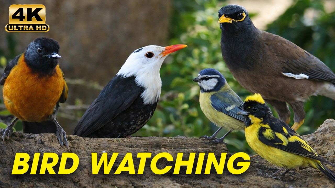 4K Cat TV 🐦 Tropical Birds Eating Fruit Up Close 🍊 | Bird Watching for Cats #Cattv24hours
