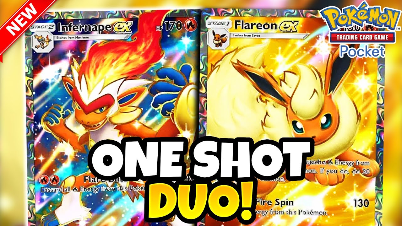 NEW Flareon IS GREAT WITH Infernape IN RANKED MODE! Pokemon TCG Pocket