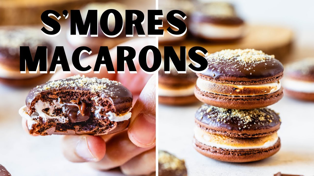 S'mores Macarons - Swiss method