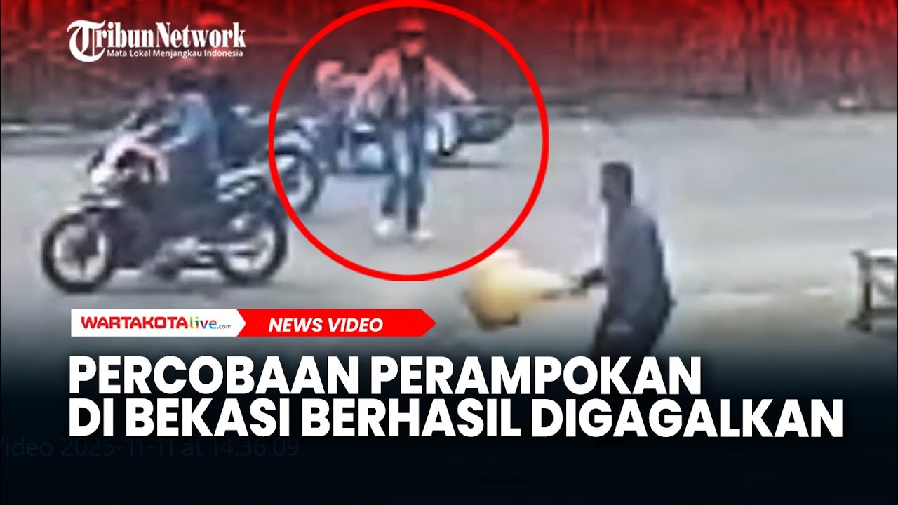 TEREKAM CCTV! Percobaan Perampokan Pengendara Motor di Bekasi, Uang Rp 450 Hampir Raib