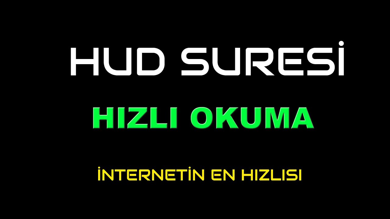 HUD SURESİ HIZLI OKUMA