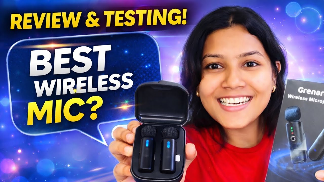 Mic le liya guys🥳 Mic review, Grenaro wireless mic