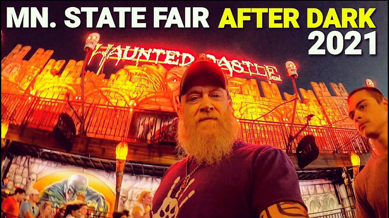 MN. State Fair After Dark 2021 - Midway Fair Rides!