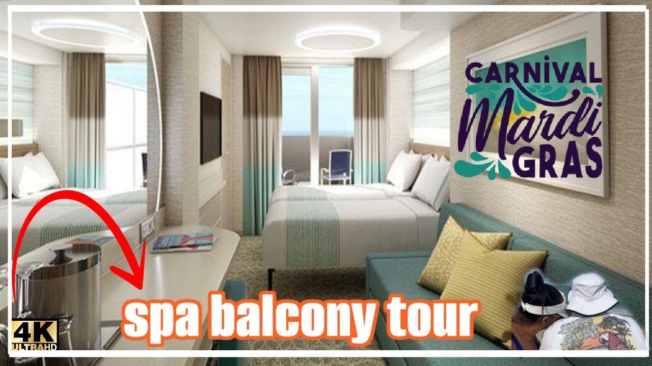Carnival Mardi Gras | Cloud 9 Spa Balcony Full Walkthrough Tour & Review 4K