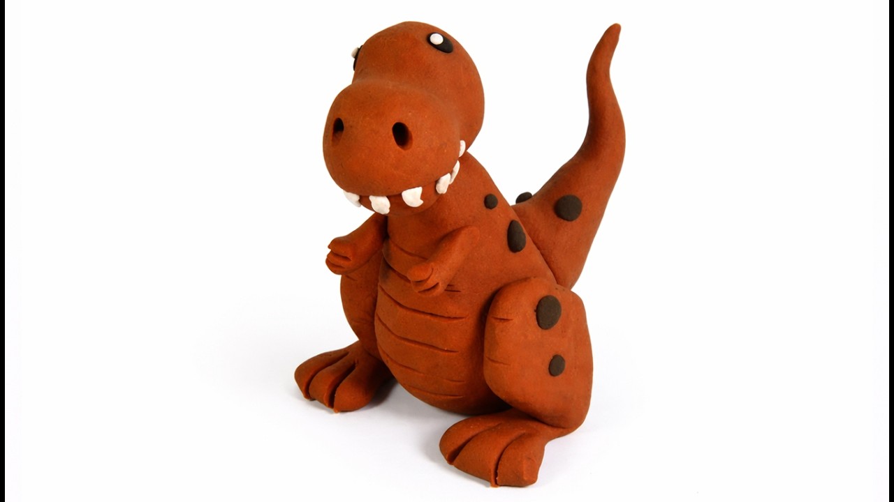 Cómo hacer un tiranosaurio rex de plastilina paso a paso fácil, explicado. - Dinosaurios