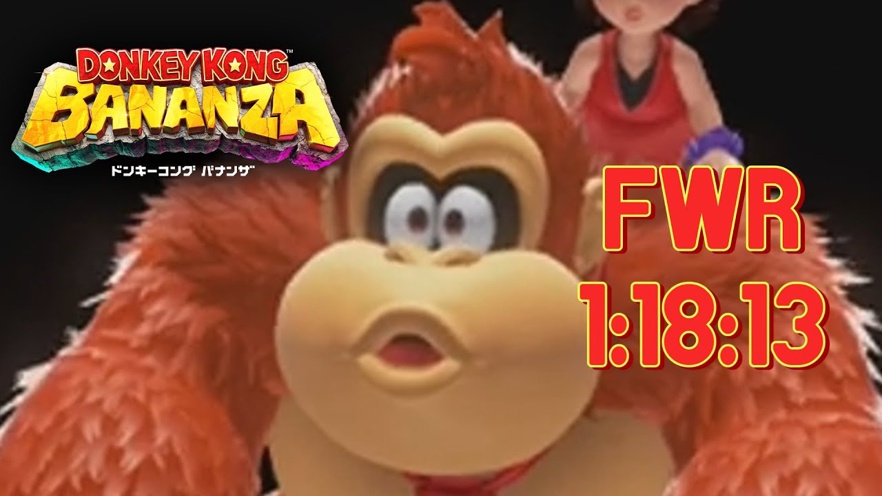 【ドンキーコング バナンザ】RTA Any% 1時間18分13秒 【旧世界記録】【FWR】