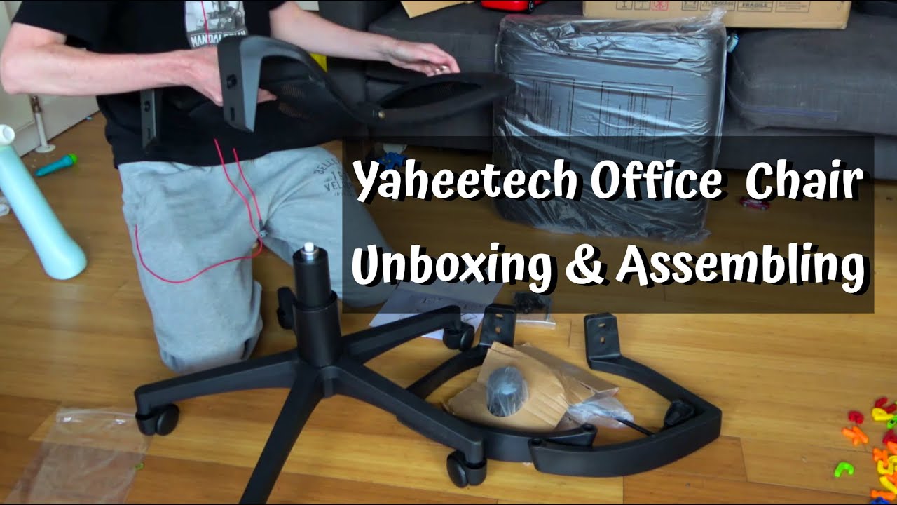 Yaheetech office chair unboxing and assembling in timelapse