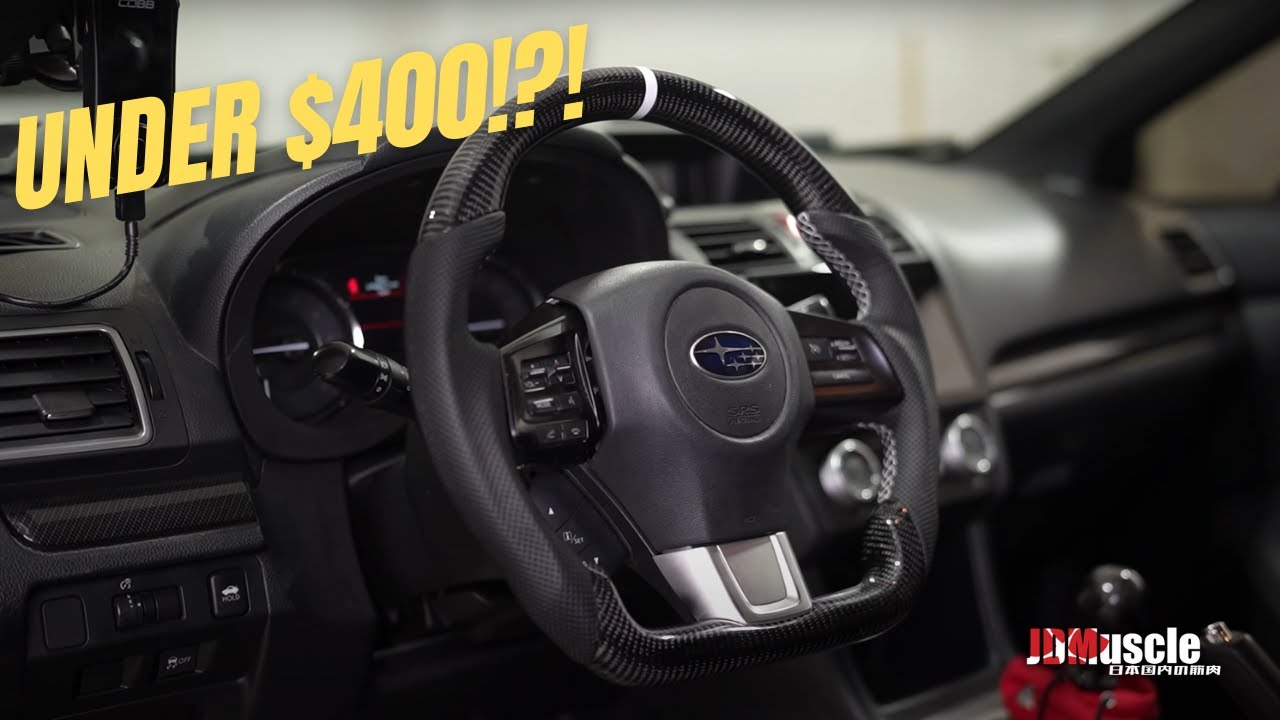 WRX/STI Carbon Fiber Steering Wheel That Won’t Break the Bank! | JDMuscle Carbon Lite Steering Wheel