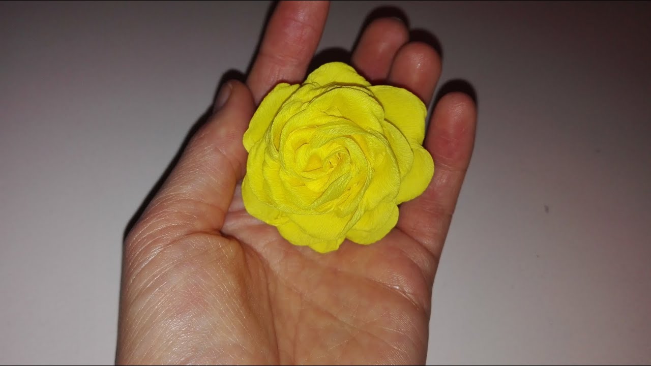 Jak zrobić różę z bibuły marszczonej / How to make a tissue paper rose