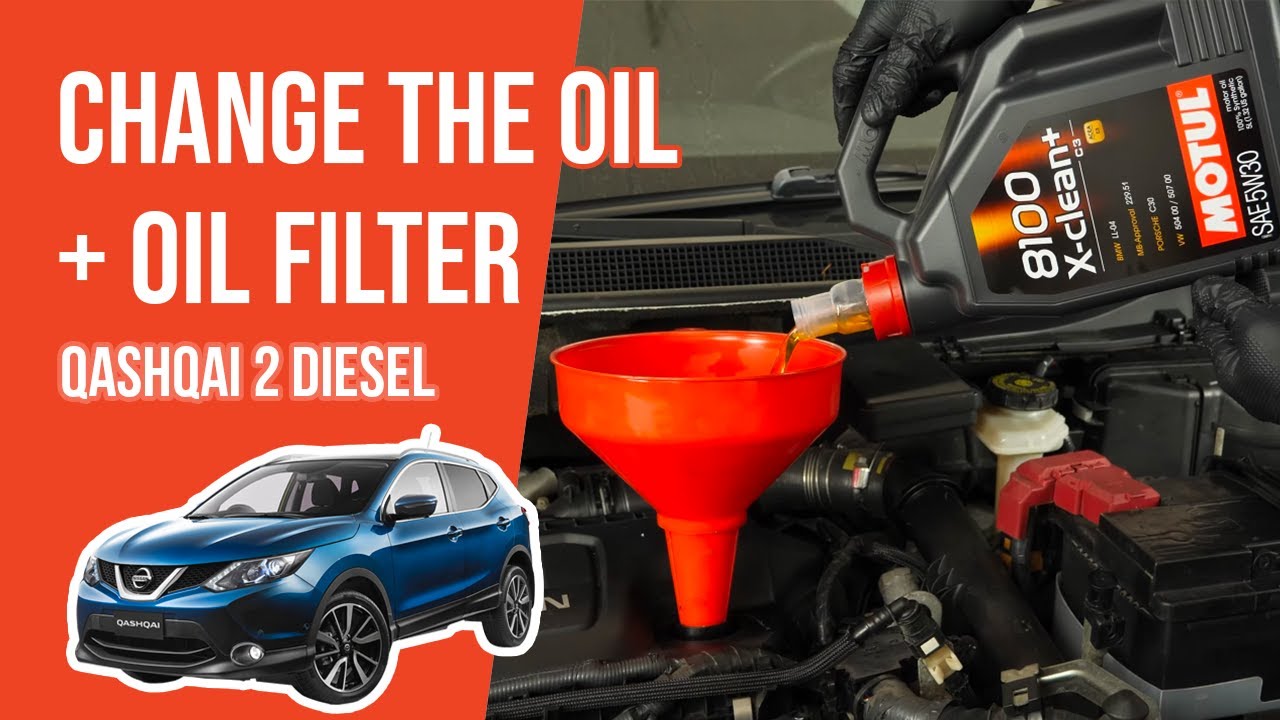 Change the oil and the oil filter Qashqai mk2 1.6 dCi 🛢