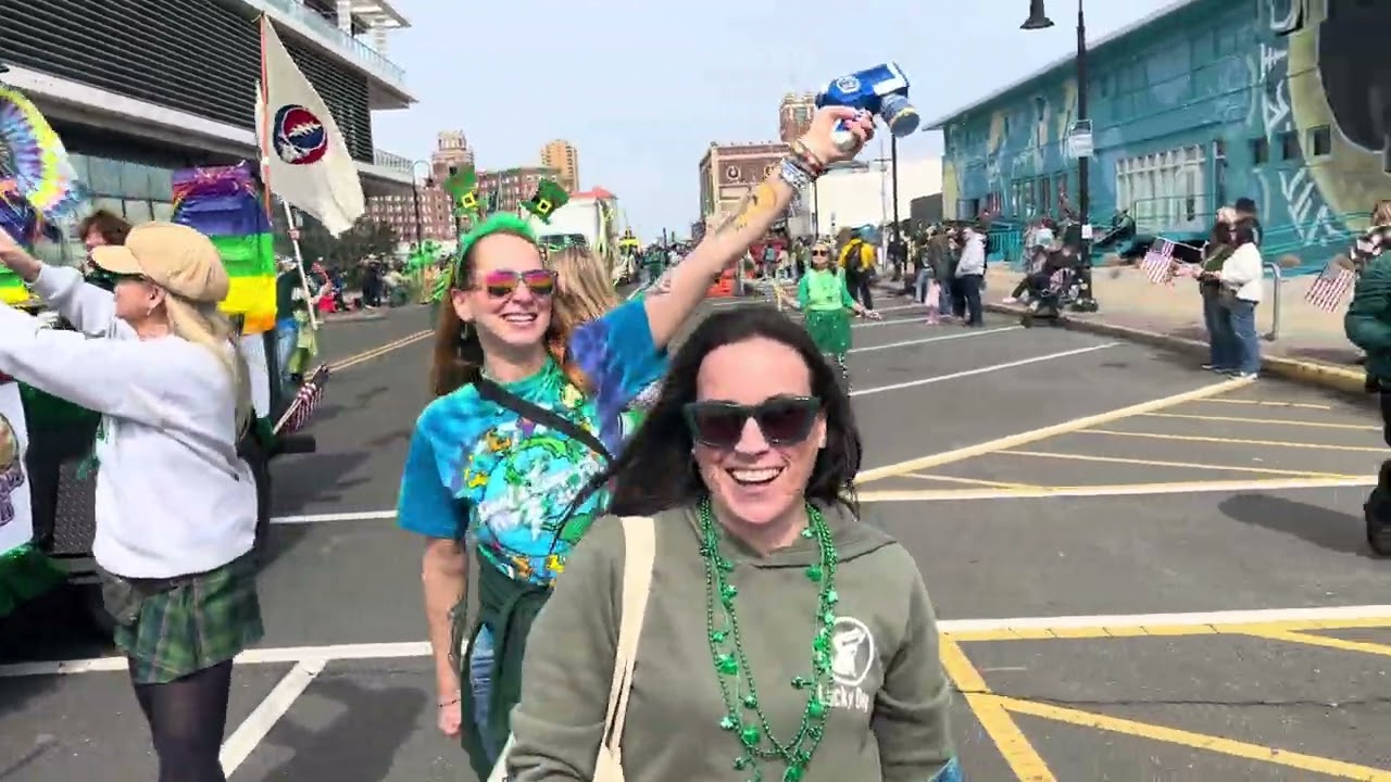 Franklins Tower, Asbury Park St Patrick’s Parade, 3/8/26, Grateful Deli Float, Sandy Mack Band