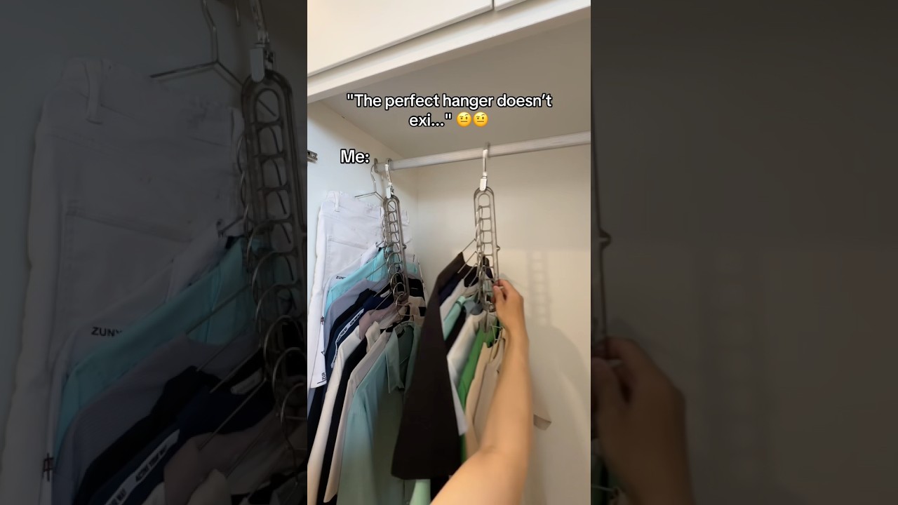 The best hanger to organize your closet 👏💅 #homedecor #explore #fyp