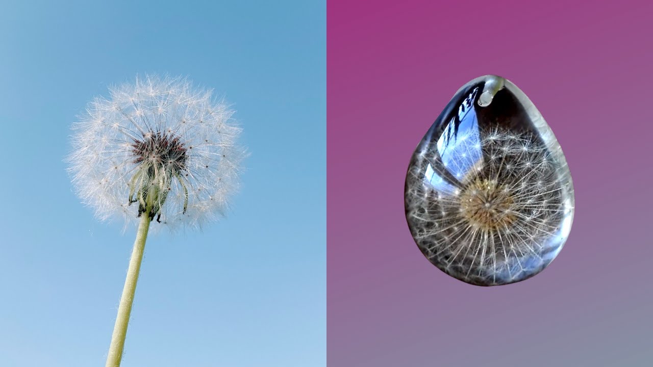 How to Make Dandelion Sphere Pendant - Resin Art