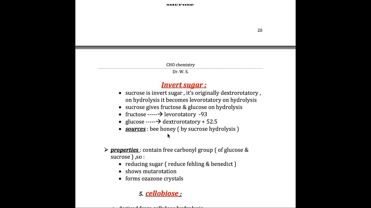 (Carbohydrates Chemistry ) Disaccharides