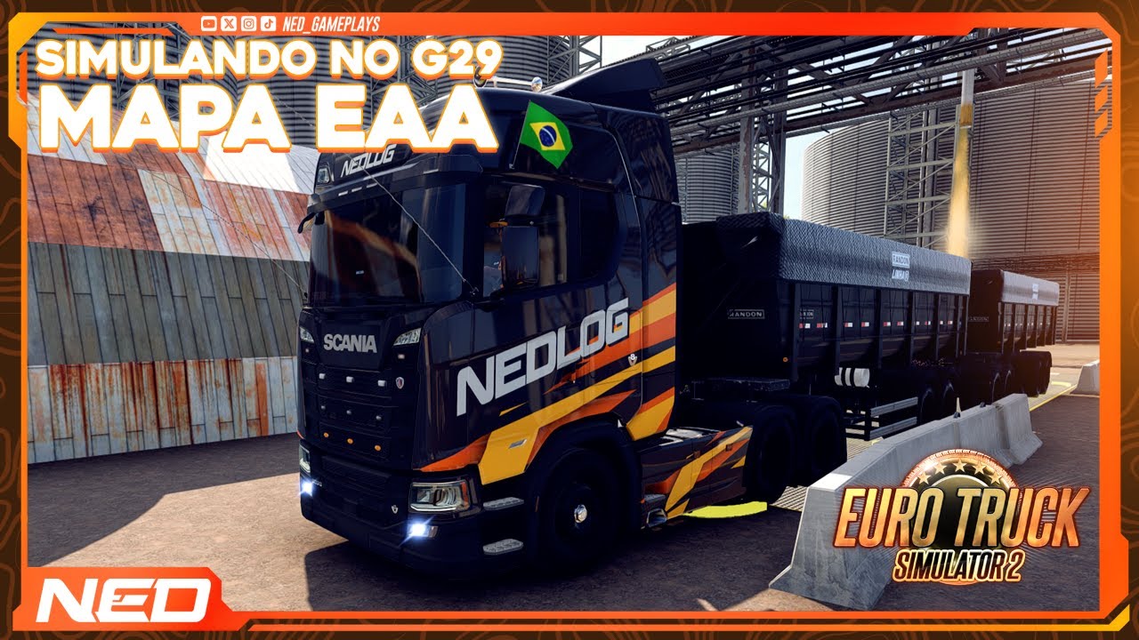 🚛 COMBOIO REALISTA NO MAPA EAA! | ETS2 COM VOLANTE G29 E SERVIDOR DEDICADO 🇧🇷