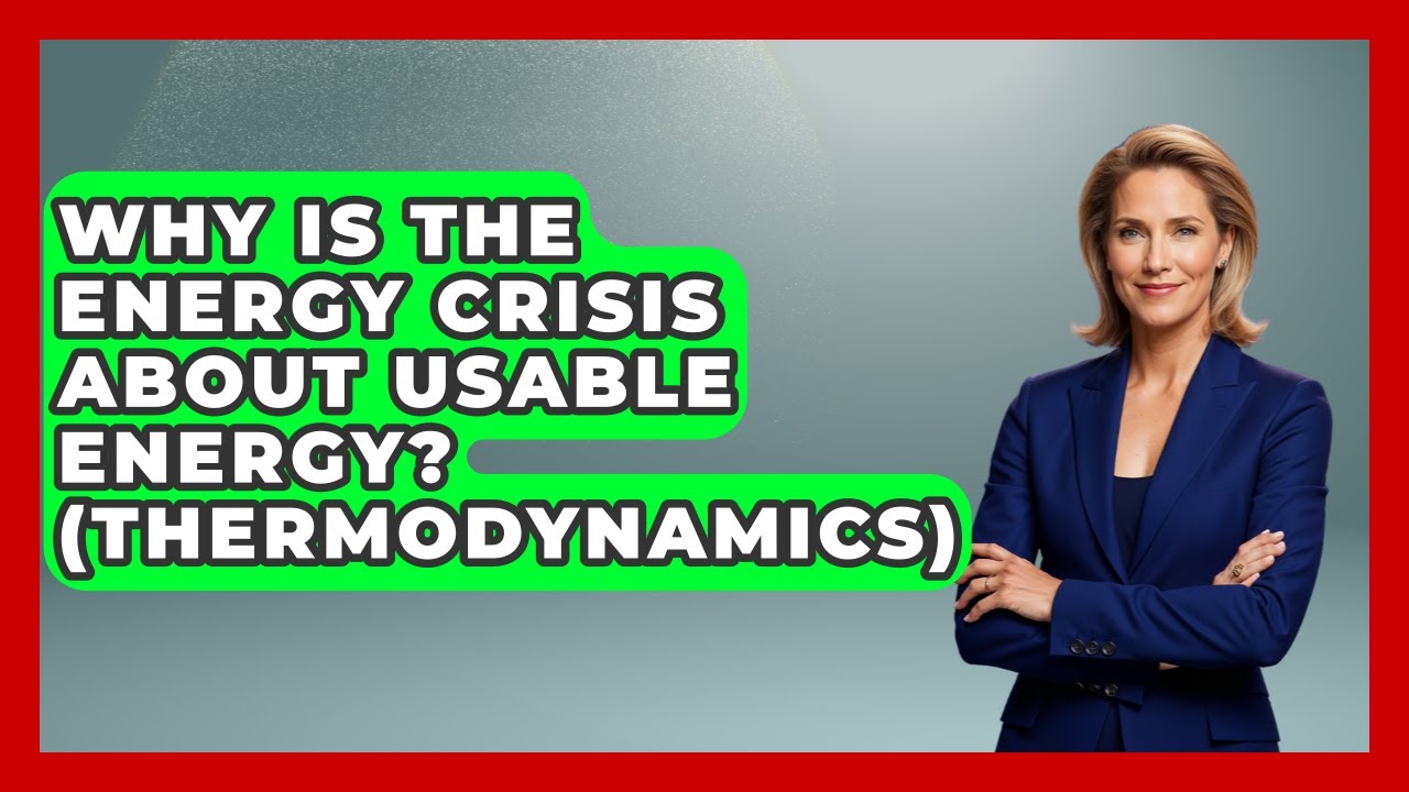 Why Is The Energy Crisis About Usable Energy? (Thermodynamics) - Thermodynamics For Everyone