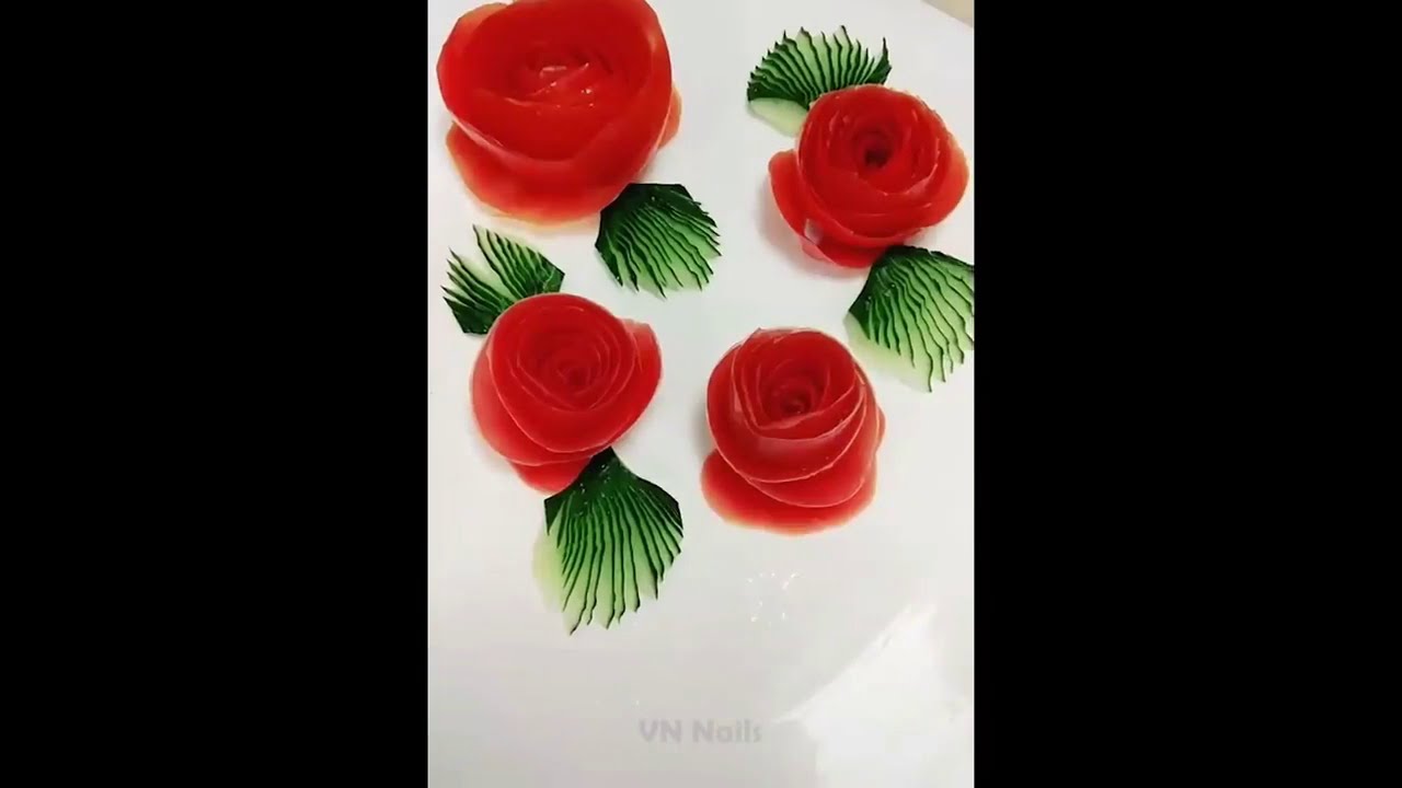 Como hacer figuras con frutas y verduras