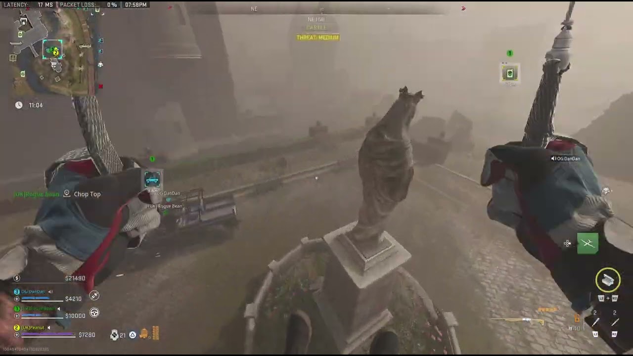 DMZ more fun at castle with Bean and Dan but bad lagging