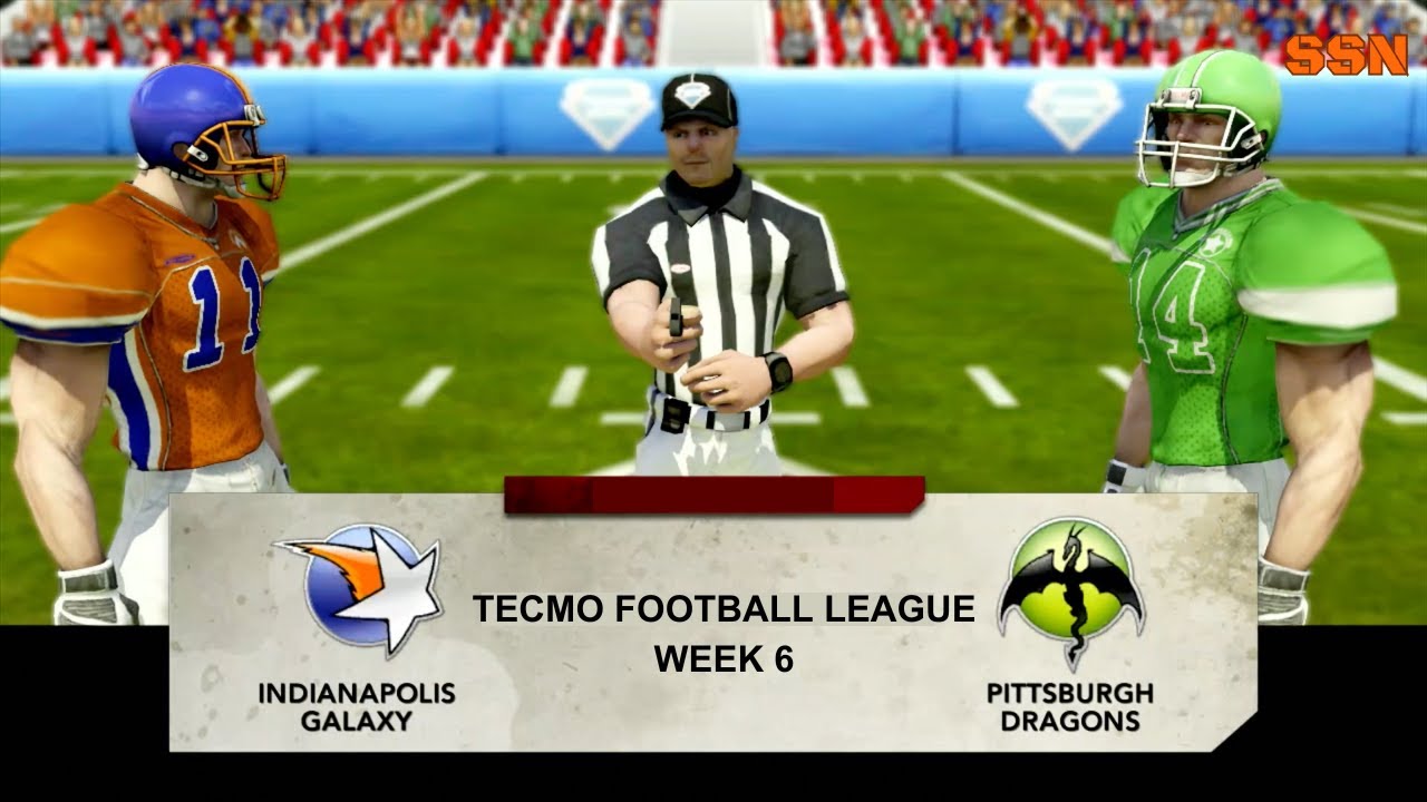 Tecmo Football League Week 6- Indianapolis Galaxy (2-3) vs Pittsburgh Dragons (2-2)