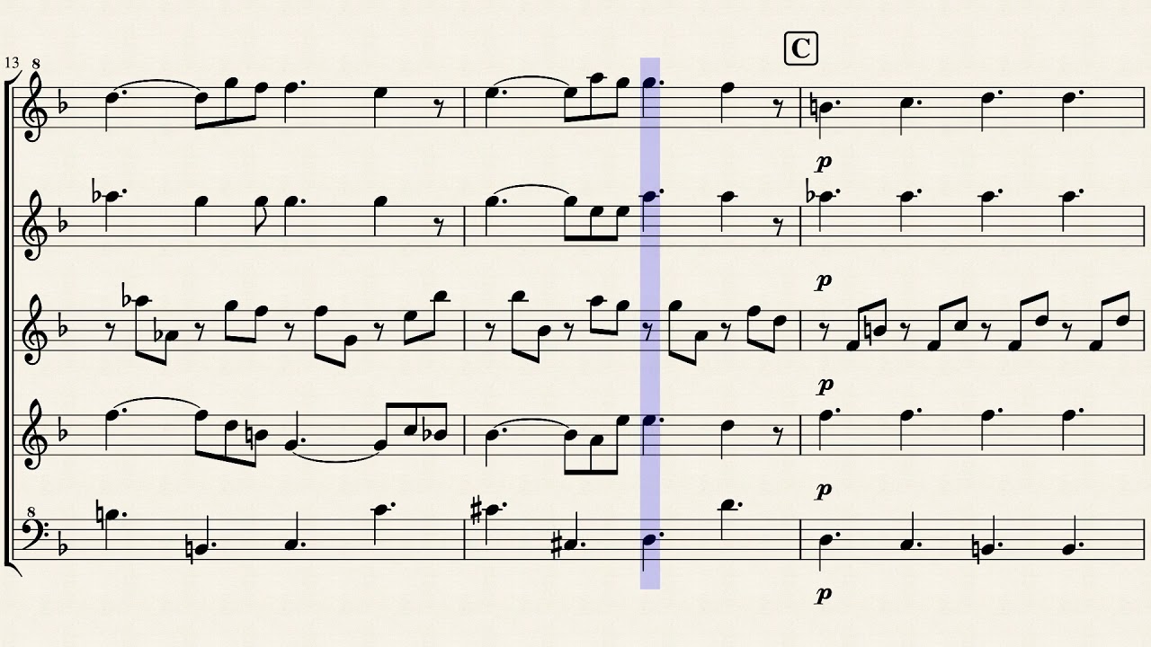 Lacrimosa from Mozart Requiem for Recorder Quintet