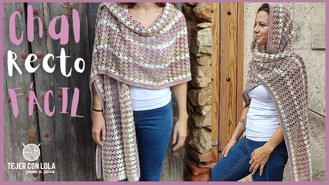 CHAL RECTANGULAR CALADO | a Dos Agujas