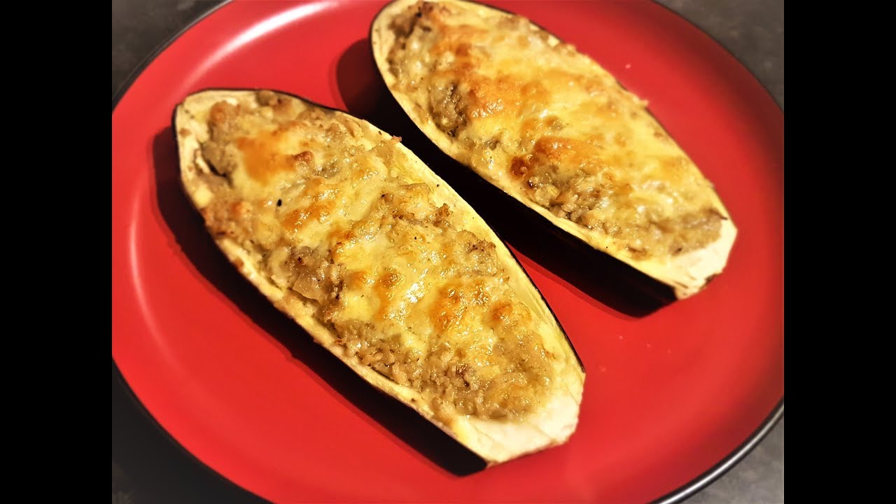 Soya mince stuffed aubergines   Price &pound;3 Serves 3