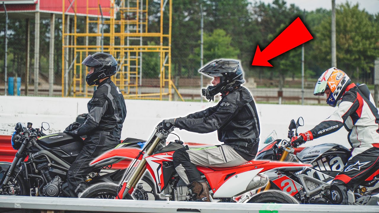 I took a 450cc Dirt Bike to a Race Track.. (Supermoto vs Sport Bike)