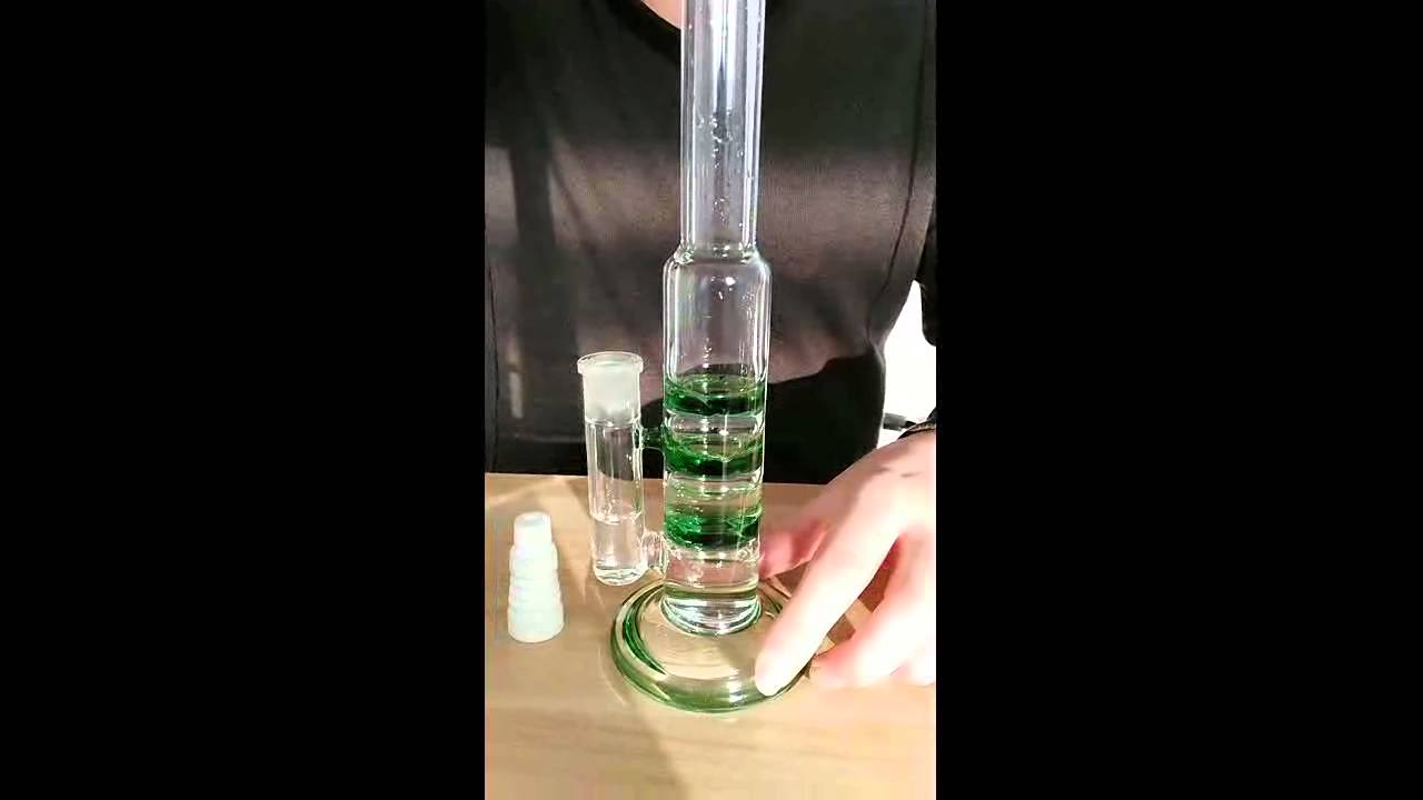 Glass water pipe Glass Bong three layer honeycomb