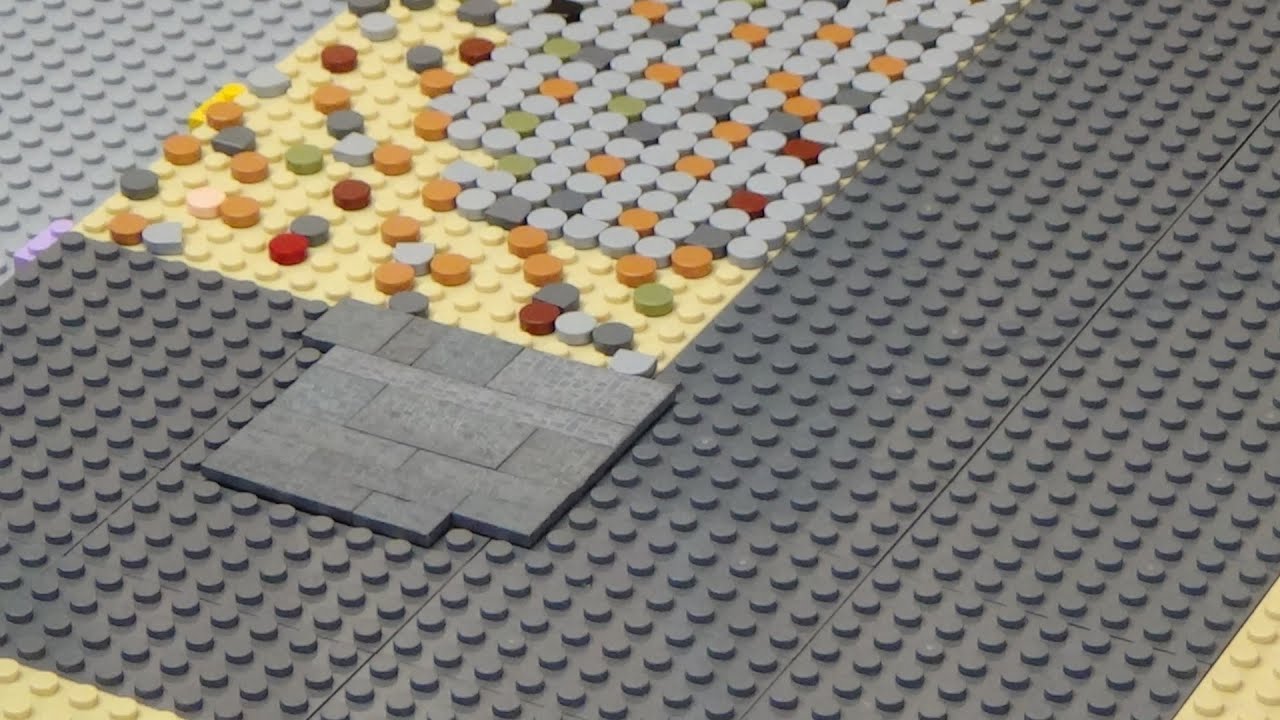 #Building my #Lego City Brick Town 123 paving stones on the fairground