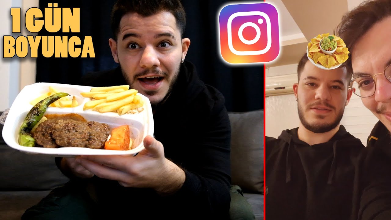 NE YİYECEĞİME İNSTAGRAM FİLTRELERİ KARAR VERDİ !!