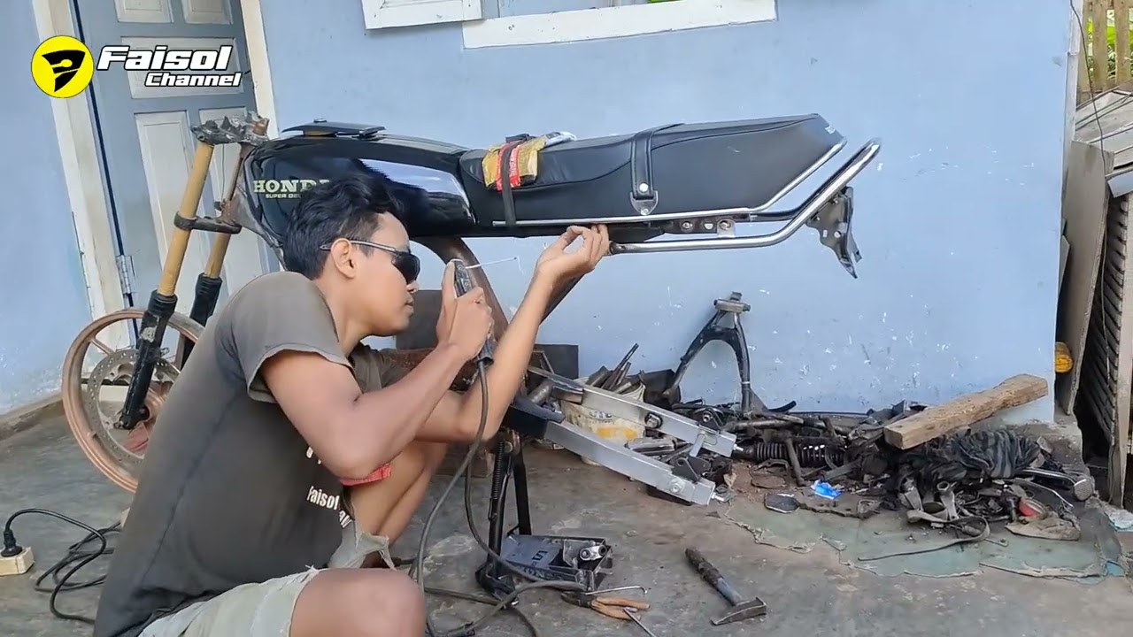 Tips penyambungan rangka GL 100 basik MEGAPRO